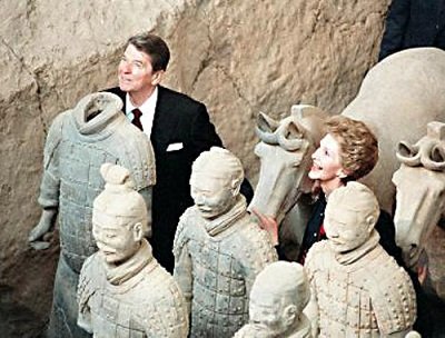 Reagon couple visited Terra Cotta Army in 1984.